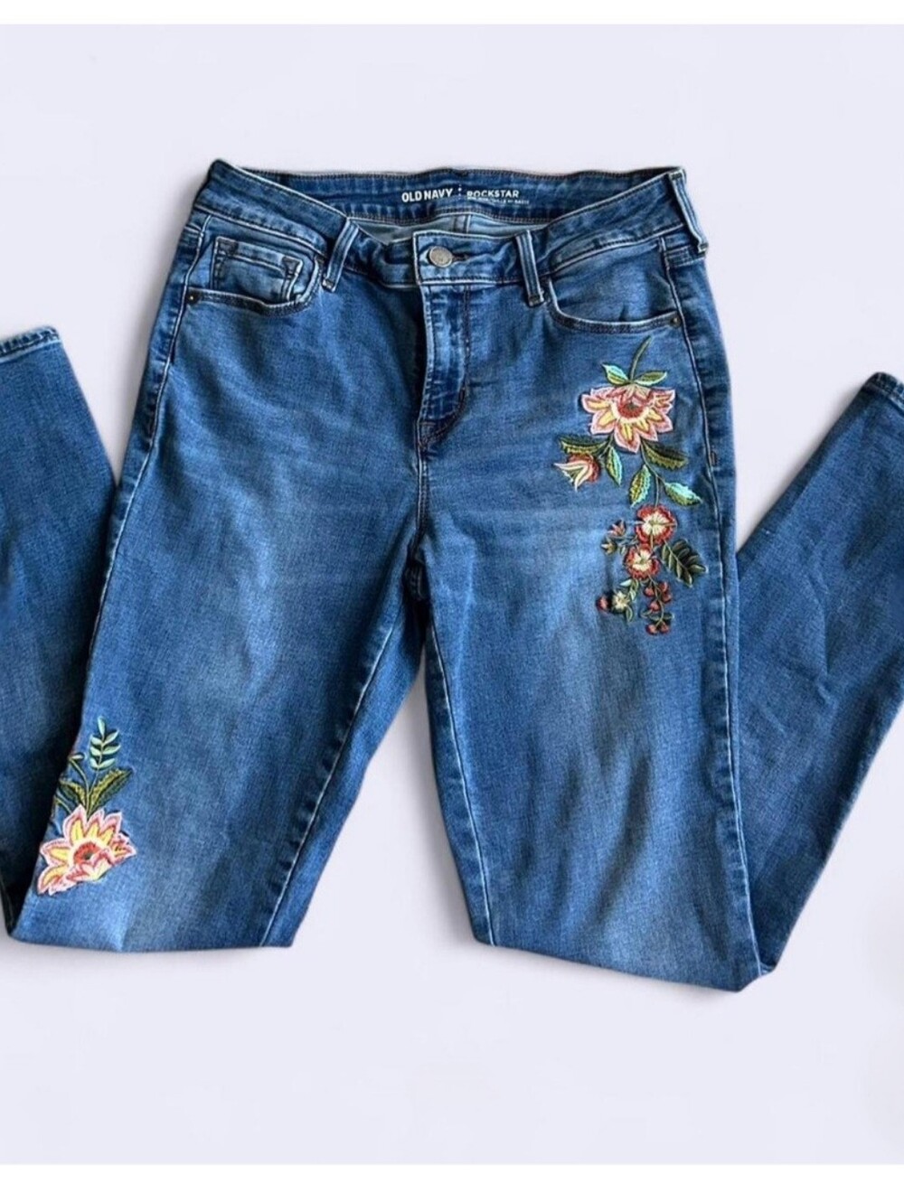 Old Navy Rockstar Floral Skinny Jeans